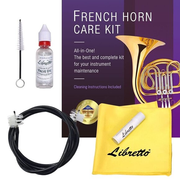 Libretto French Horn ALL-INCLUSIVE Cleaning & Care Kit with Instructions - Picture 1 of 1